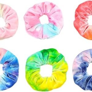 Rainbow Macaron Theme Hair Scrunchies Bundle