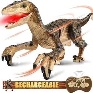 RC Dinosaur Toy with Lights & Sound