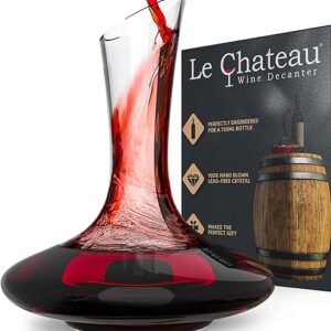 Red Wine Decanter – Hand Blown, Lead-Free Crystal