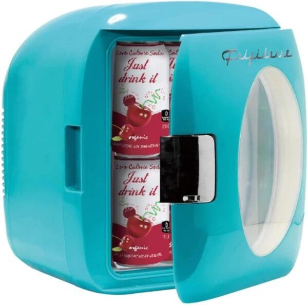 Retro Mini Fridge, Beverage Cooler
