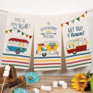 Retro RV Camping Tea Towels