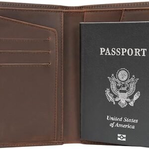 RFID Blocking Leather Passport Holder