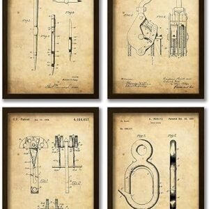 Rock Climbing Patent Prints Set