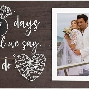 Romantic Engagement Picture Frame Wedding Countdown Calendar