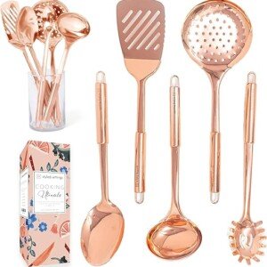 Rose Gold Copper Cooking Utensils Set