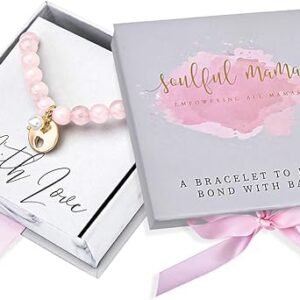 Rose Quartz Baby Bonding Bracelet: New Mom Essential