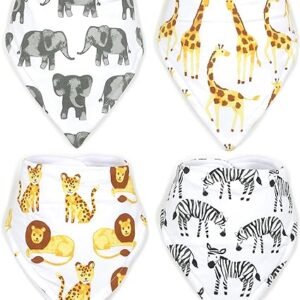 Safari Animal Baby Bandana Bibs