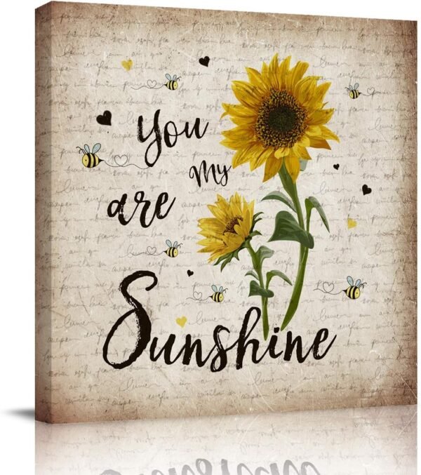 Sailground Sunflower Bee Canvas Artwork