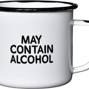 Sarcastic Enamel Coffee Mug | Alcohol Lover’s Gift