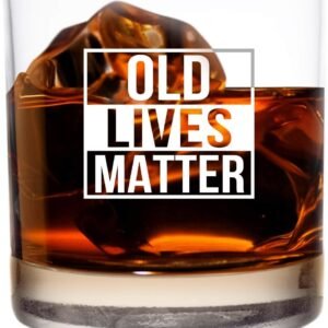 Senior Citizen Whiskey Glass – Funny Retirement Gift