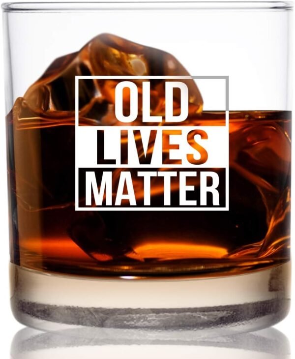 Senior Citizen Whiskey Glass - Funny Retirement Gift