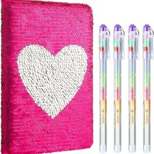 Sequin Notebook Set with Color Gel Pens