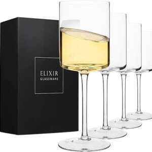 Set of 4 Crystal Wine Glasses