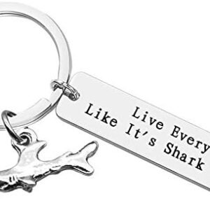 Shark Lover Keychain: Live Every Week