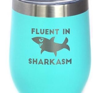 Sharkasm Wine Tumbler – Funny Shark Design