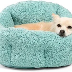 Sherpa Cat and Dog Bed – Teal