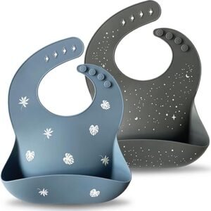 Silicone Baby Bibs Set | Waterproof & Adjustable