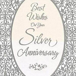 Silver Foil Script Wedding Anniversary Card