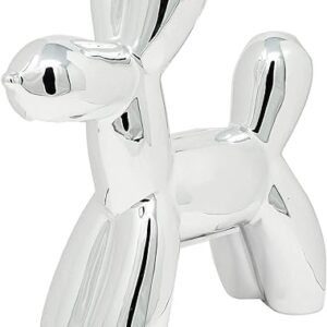 Silver Mini Ceramic Dog Piggy Bank