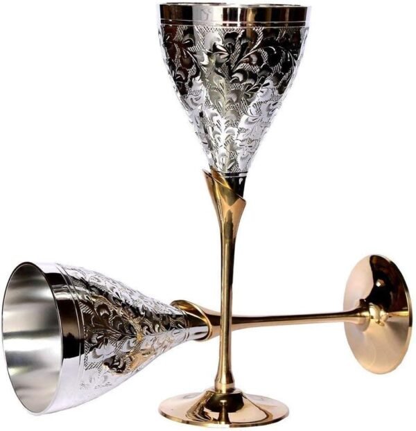 Silver Plated Handmade Wine Glasses