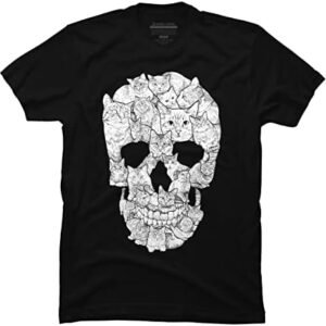Sketchy Cat Skull T-Shirt by Dinny