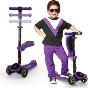 Skidee Toddler Scooter – Adjustable, Foldable, LED