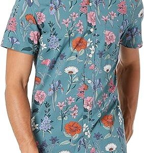 Slim-Fit Printed Poplin Shirt for Men