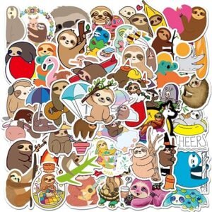 Sloth Stickers | Vinyl Waterproof | 50 PCS