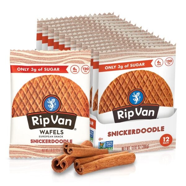 Snickerdoodle Stroopwafels - Healthy Snacks - 12 Pack