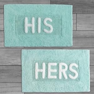 Soft Cotton Bath Rug Set – Aqua Blue