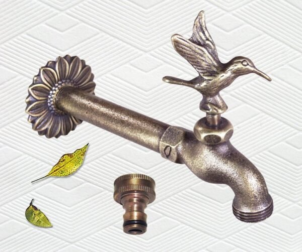 Solid Brass Hummingbird Garden Faucet