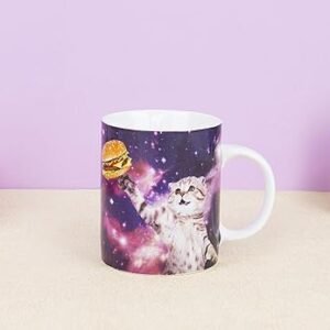 Space Cat Mug in Multicolor Design