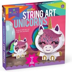 Stacked String Art Unicorns Craft Kit