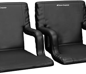 Stadium Seat Cushion Set with Carry Straps (Black)