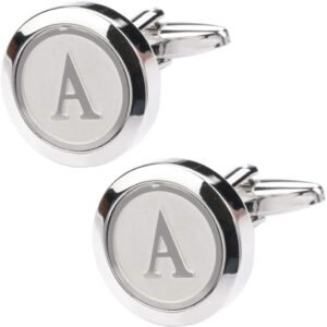 Stainless Steel Initial Cufflinks – Alphabet