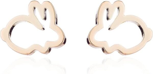 Stainless Steel Rabbit Stud Earrings