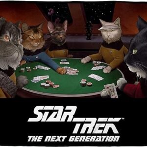 Star Trek TNG Cat Characters Fleece Blanket