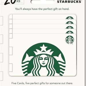 Starbucks 5-Pack $20 Gift Cards