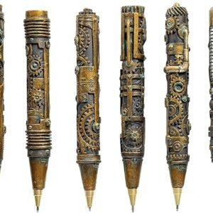 Steampunk Ink Transport Pens, Antique Gold