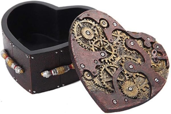 Steampunk Mechanical Heart Shaped Box