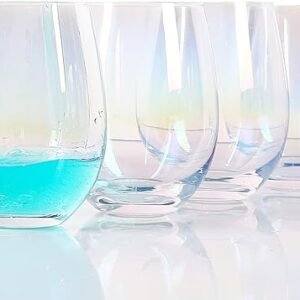 Stemless Wine Glass Set – 4 Glasses – Wine Gifts