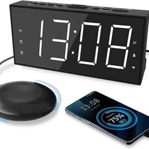 Super Loud Alarm Clock with Bed Shaker