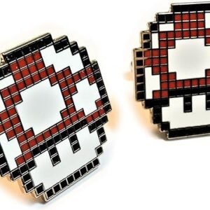 Super Mario Wedding Cufflinks – Red Mushroom