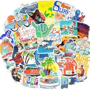 Surf Stickers for Teens – Waterproof Vinyl Stickers