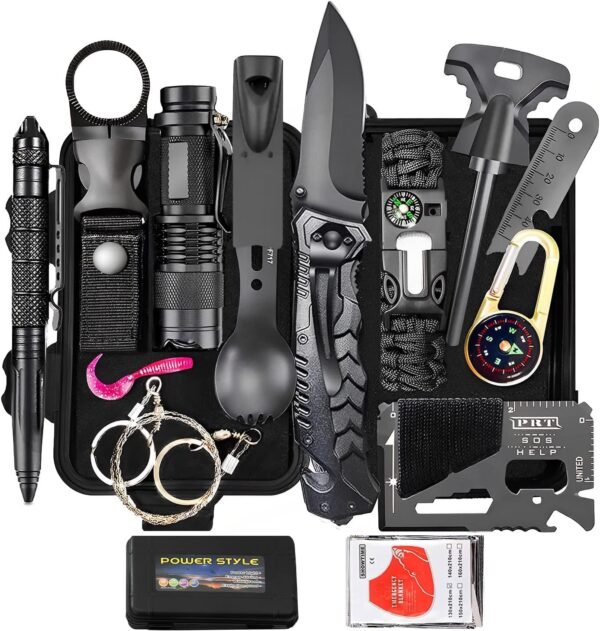 Survival Kit with Gear and Equipment
