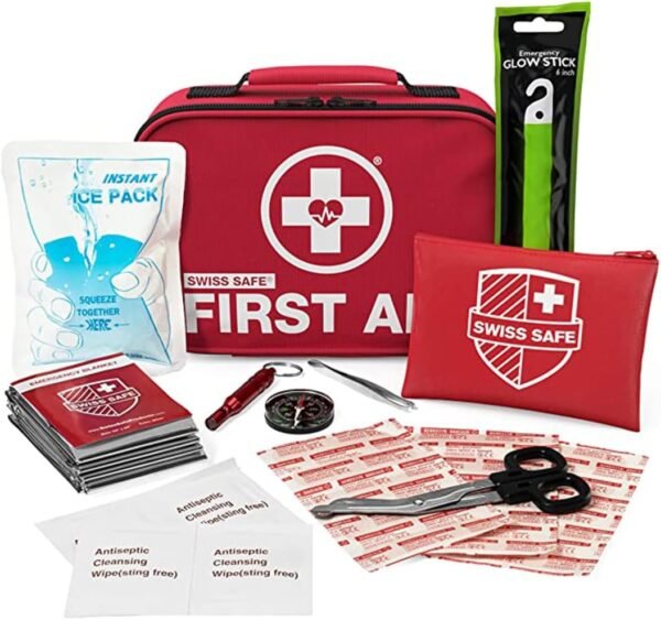 Swiss Safe First Aid Kit: 2-in-1 + Bonus