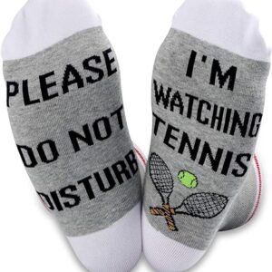 Tennis Lover Gift Novelty Crew Socks