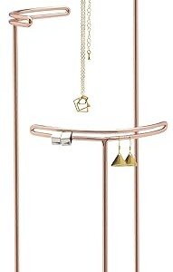 Tesora 3-Tier Jewelry Stand, Concrete/Copper