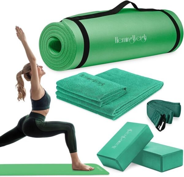 Thick HemingWeigh Yoga Mat Set