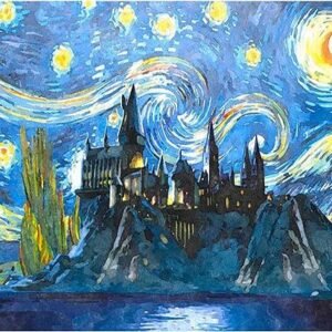 TOCARE Starry Sky Castle Paint by Numbers